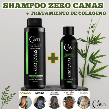 CASH SHAMPOO ZERO CANAS + TRATAMIENTO DE COLAGENO