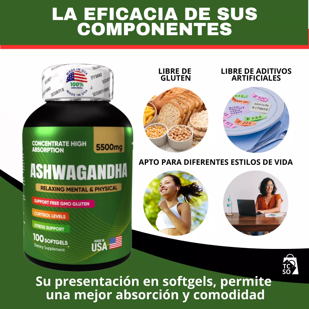 Ashwagandha Americano Estrés Ansiedad Repara Sueño