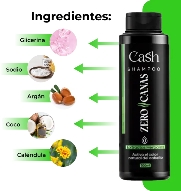 CASH SHAMPOO ZERO CANAS + TRATAMIENTO DE COLAGENO