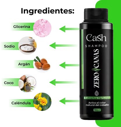 CASH SHAMPOO ZERO CANAS + TRATAMIENTO DE COLAGENO