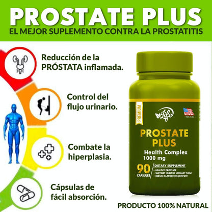 PROSTATE PLUS: Tu aliado natural para una próstata saludable