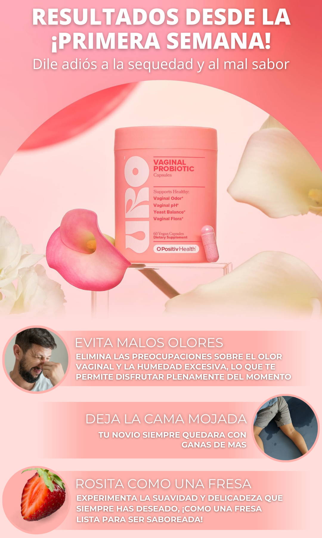 Probiótico Vaginal URO Para Mujer Equilibrio de PH